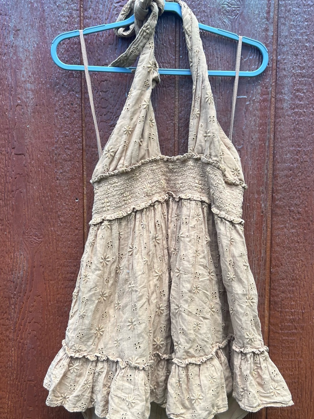 Aerie Spring Fling Halter Eyelet Boho Dress – Size XL cottage core - Picture 4 of 5